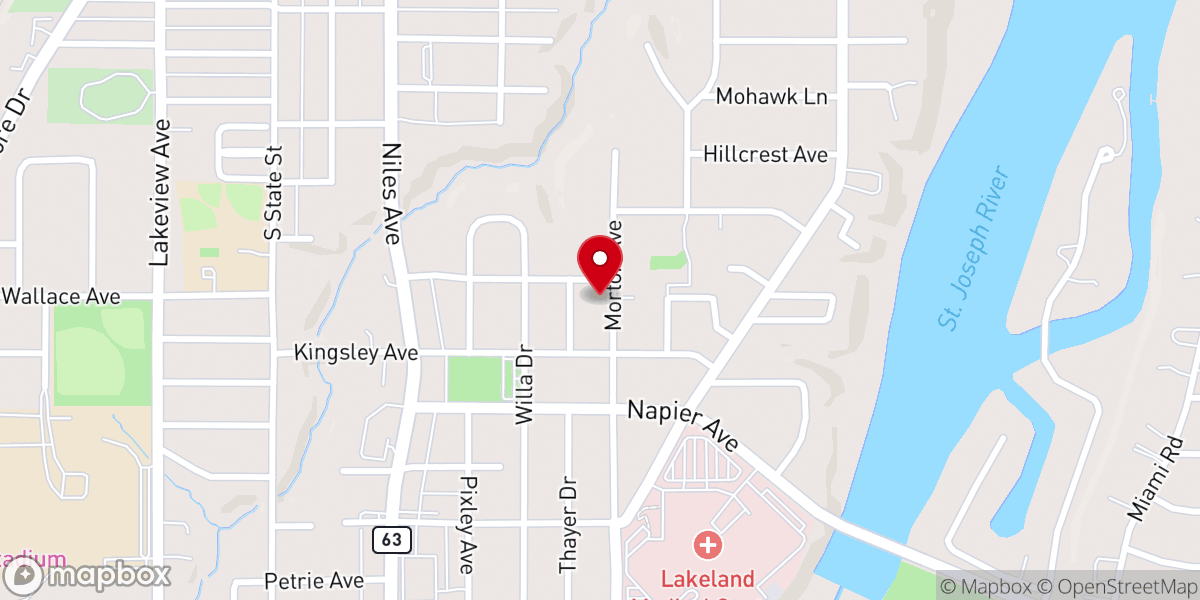 Map showing location of St. Paul's Episcopal Church