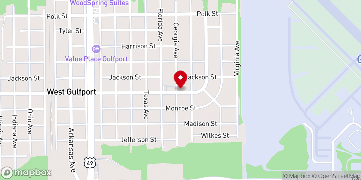 Map showing location of Shiloh Missionary Baptist Church