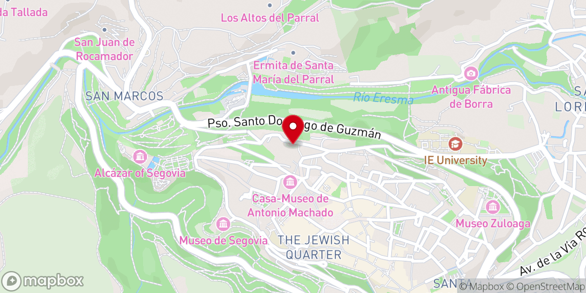 Map showing location of Iglesia de San Pedro de los Picos