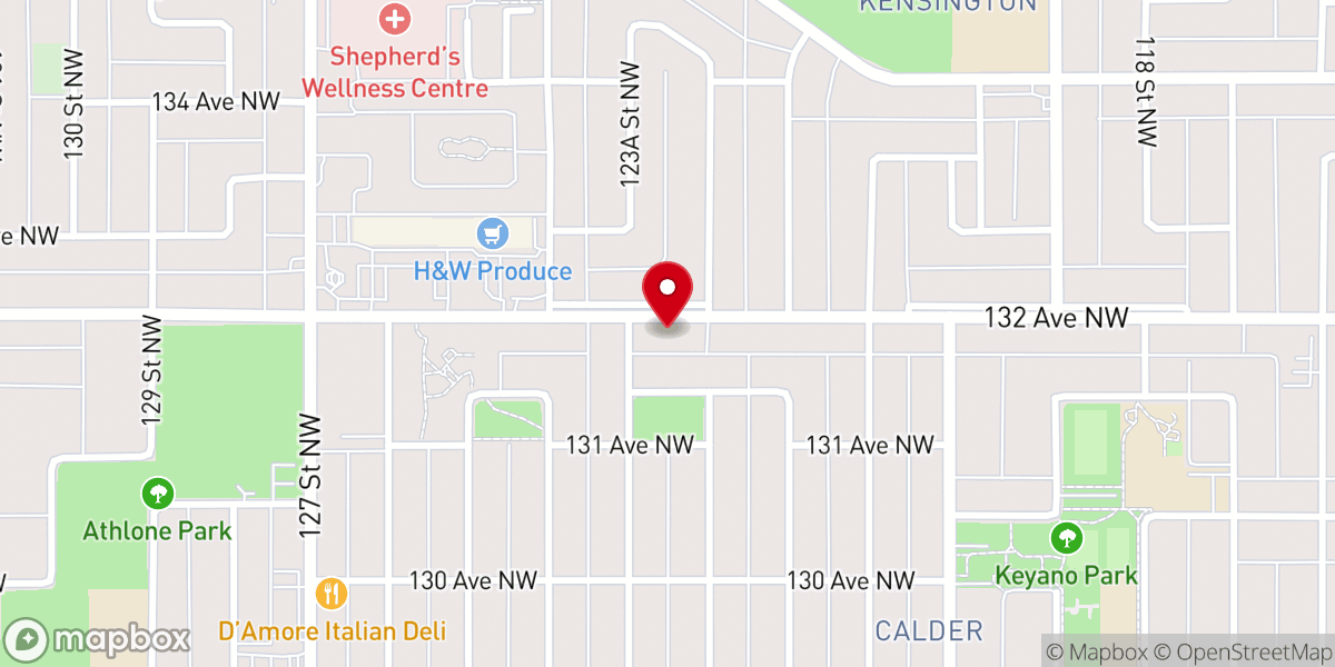 Map showing location of Chalmers-Castle Downs United Church