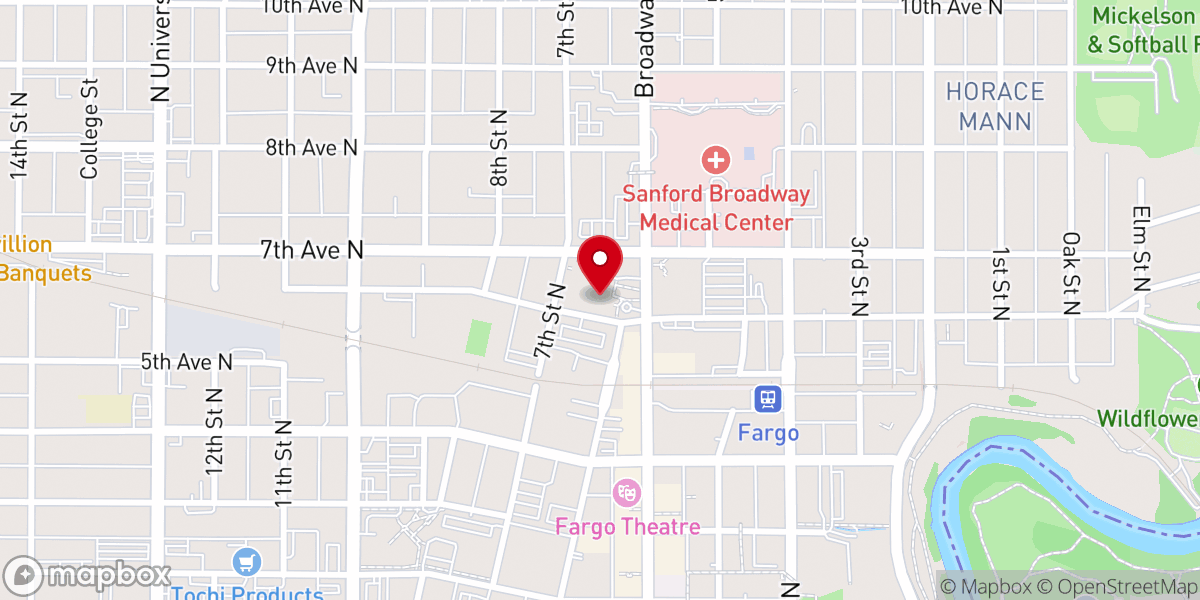 Map showing location of Cathedral of St. Mary