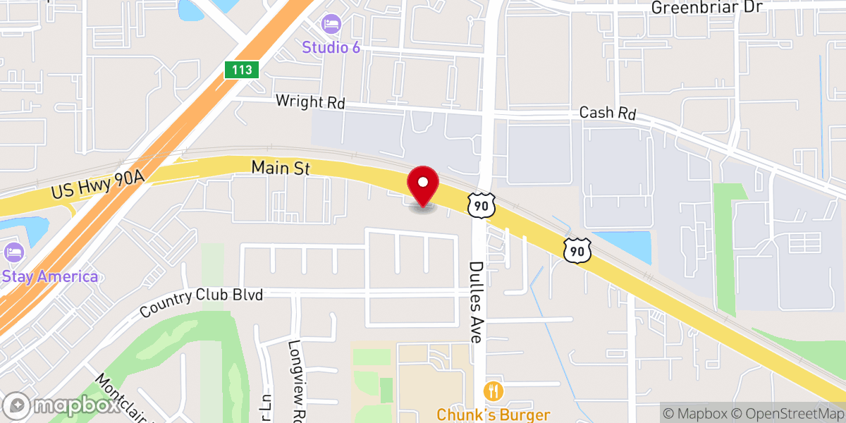Map showing location of Iglesia Cristiana Canaan Stafford