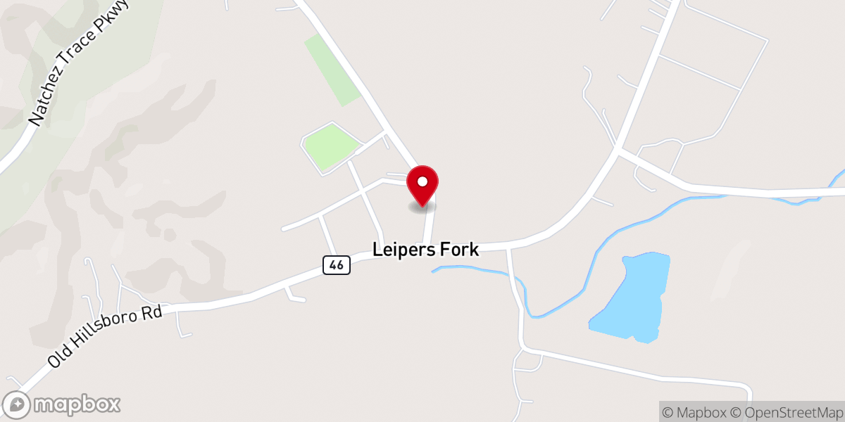 Map showing location of Hillsboro United Methodist Church