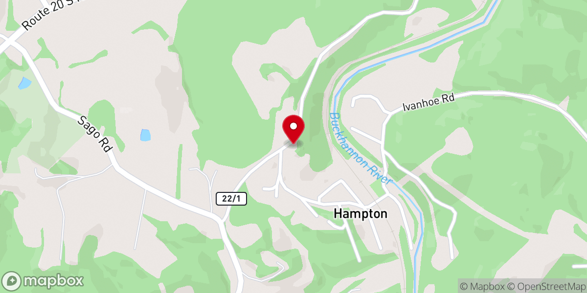 Map showing location of Hampton Methodist Church