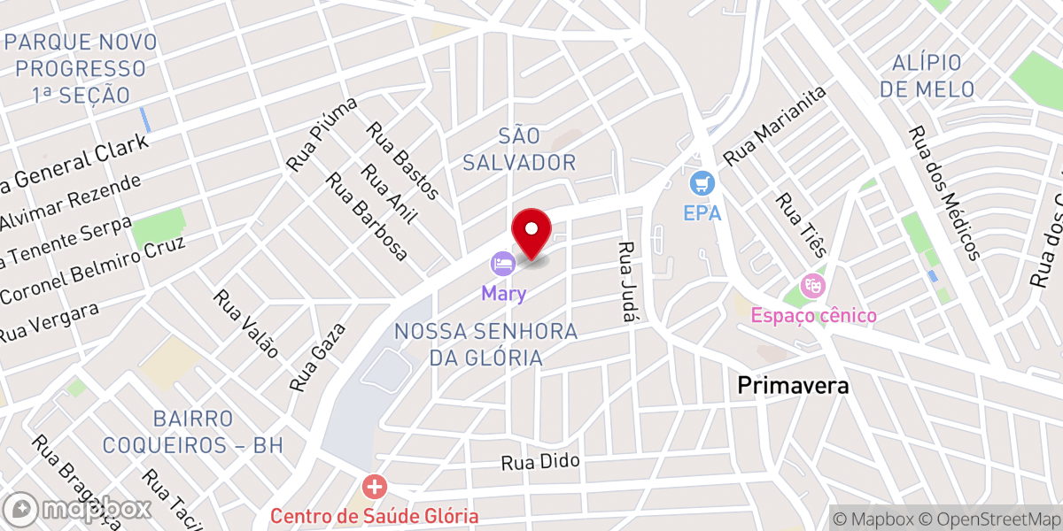 Map showing location of IGREJA BATISTA NOVA JERUSALEM - BELO HORIZONTE