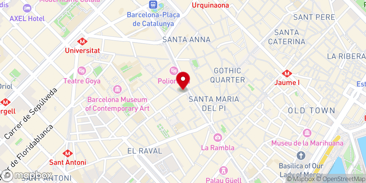 Map showing location of Parroquia Mare de Déu de Betlem