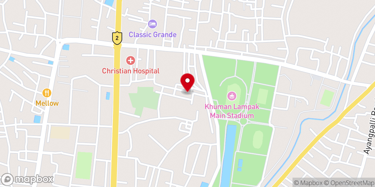 Map showing location of Kingdom Hall of Jehovah's Witnesses