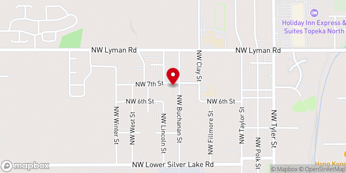 Map showing location of Emmaus Baptist Church