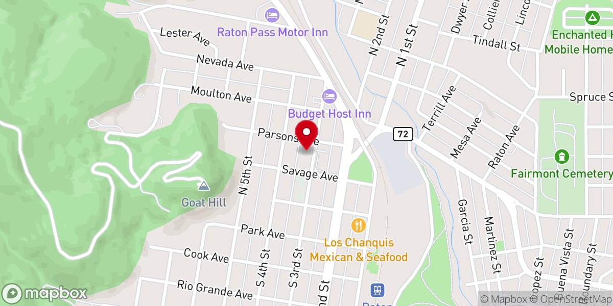 Map showing location of First Christian Church