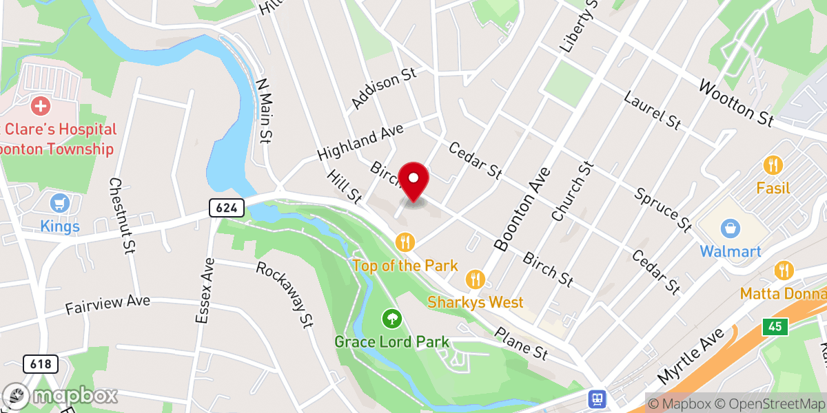 Map showing location of Our Lady of Mount Carmel