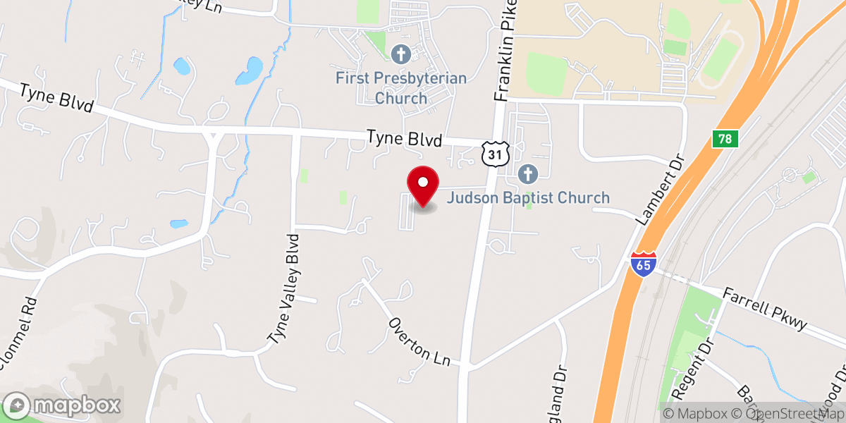 Map showing location of Holy Trinity Greek Orthodox