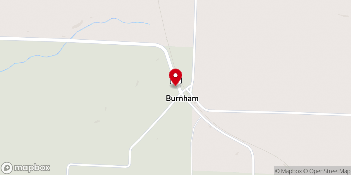 Map showing location of Burnham Gospel Church