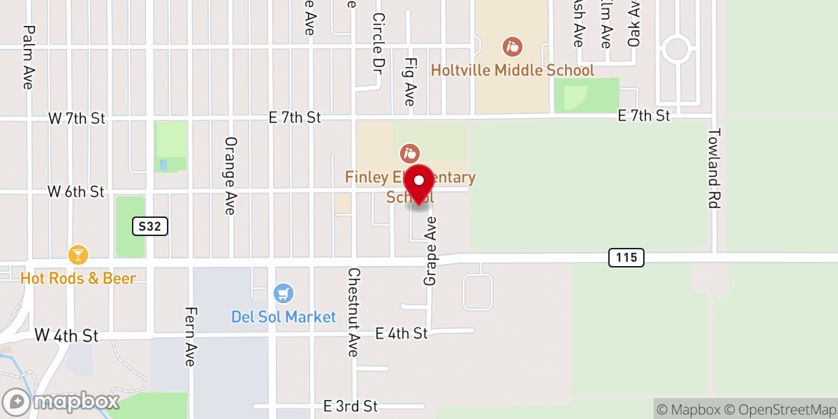 Map showing location of Trinity Baptist Church