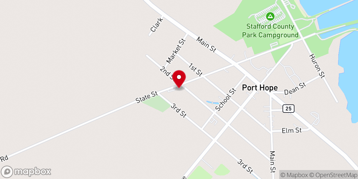 Map showing location of St John Lutheran Church