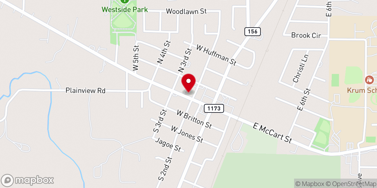 Map showing location of Finley Chapel
