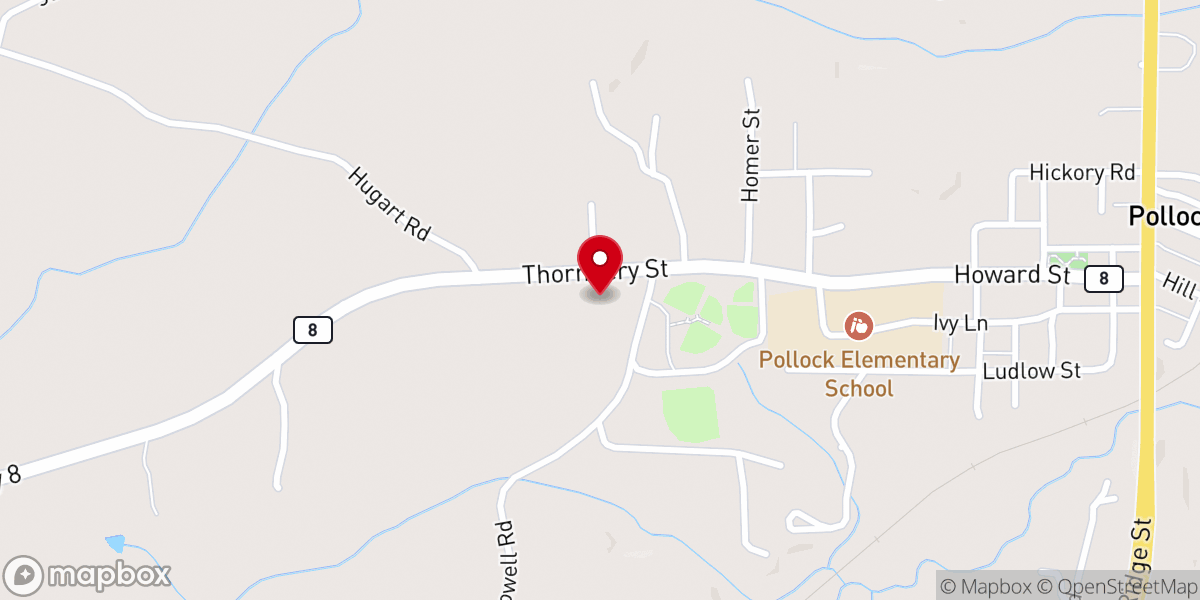 Map showing location of Fire Department