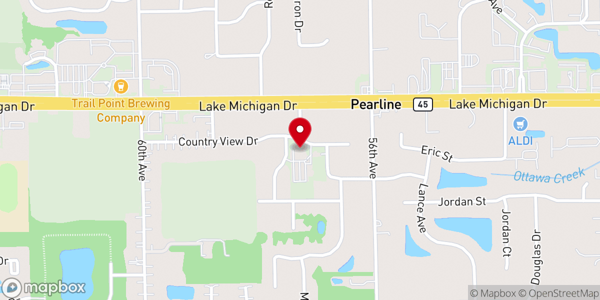 Map showing location of First Allendale CRC