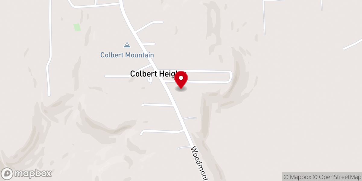 Map showing location of First Baptist Church Colbert Heights