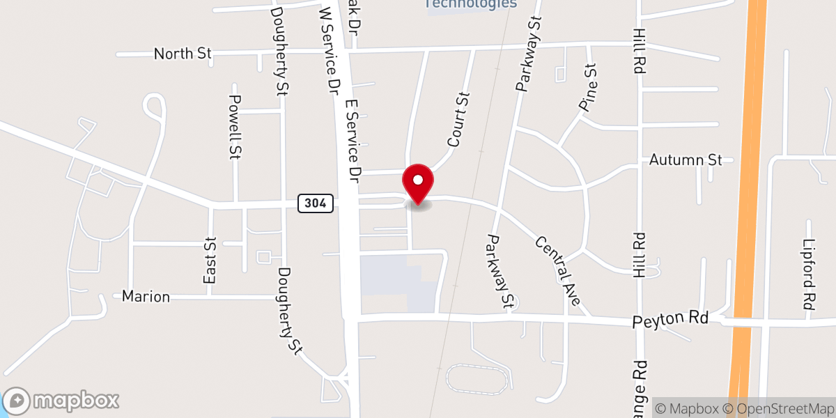 Map showing location of First Baptist Church Coldwater