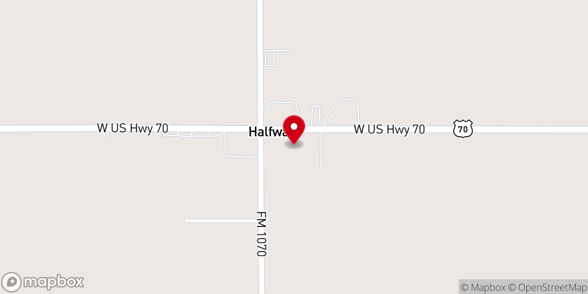 Map showing location of First Baptist Church Halfway