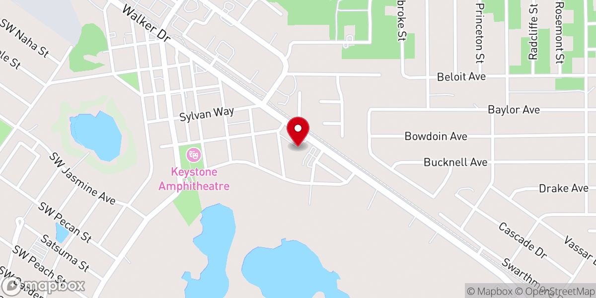 Map showing location of First Baptist Church Keystone Heights