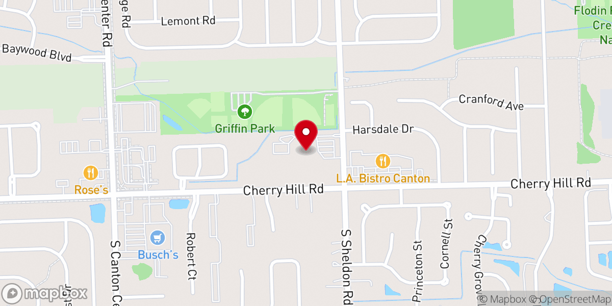 Map showing location of First Baptist Church Of Canton