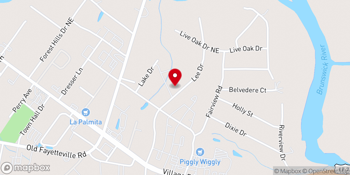 Map showing location of First Baptist Church of Woodburn