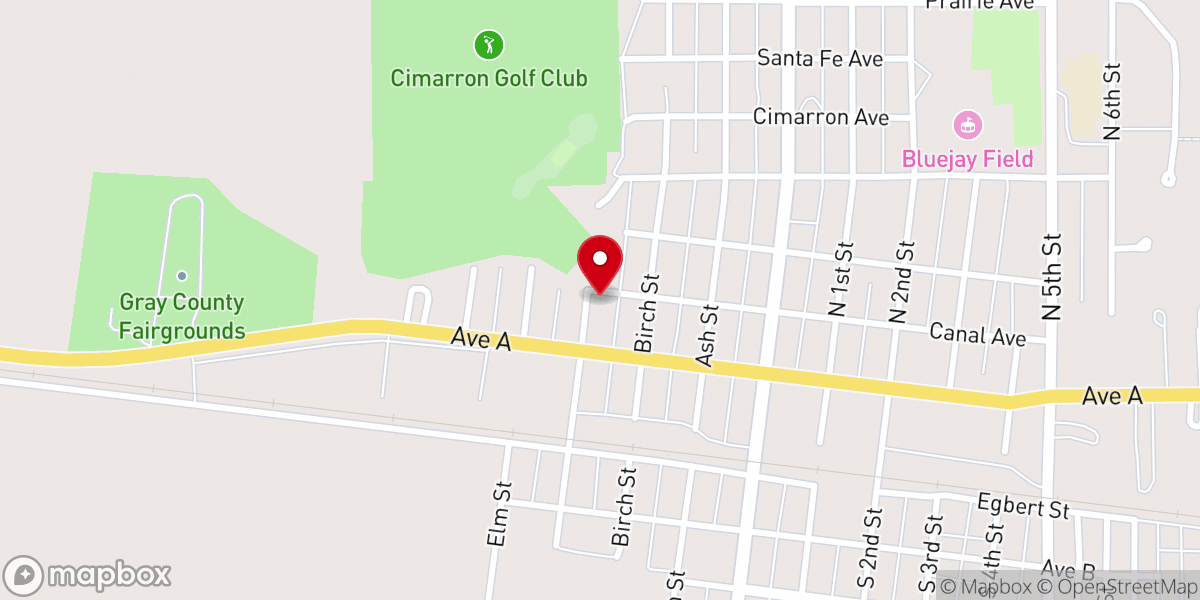 Map showing location of First Baptist Church Parsonage