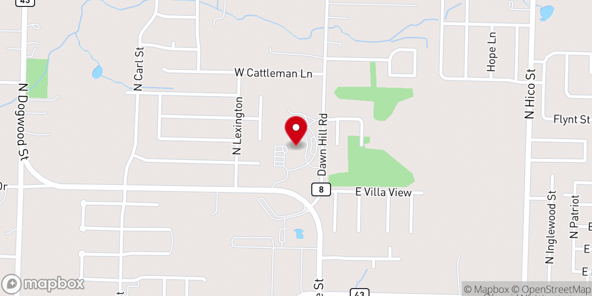 Map showing location of First Baptist Church Siloam Springs