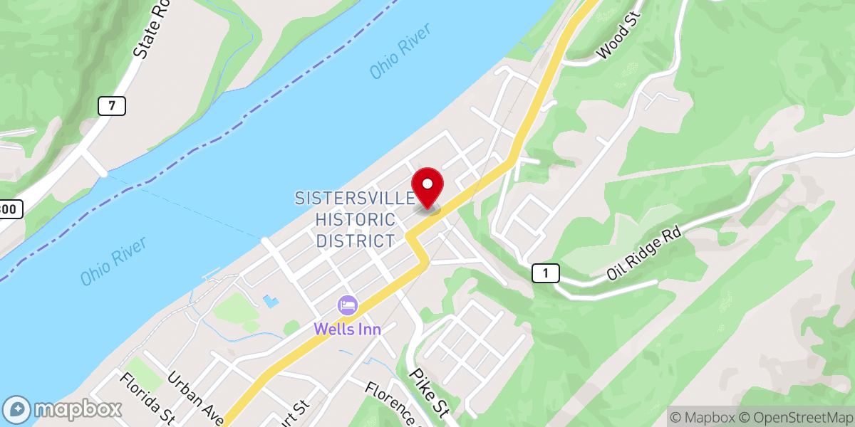 Map showing location of First Baptist Church Sistersv