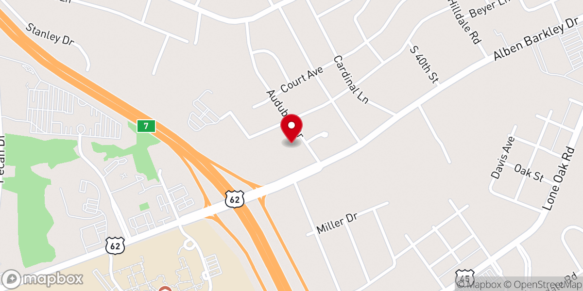 Map showing location of First Christian Church of Paducah (Disciples of Christ)