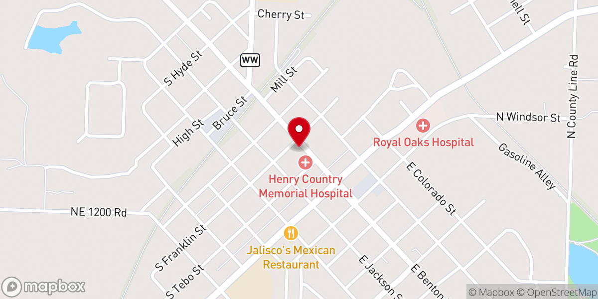 Map showing location of First Christian Church-Windsor