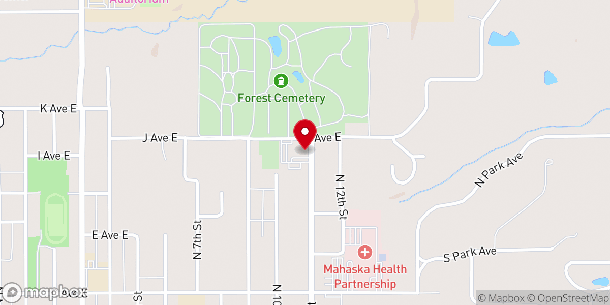 Map showing location of First Christian Reformed Church of Oskaloosa