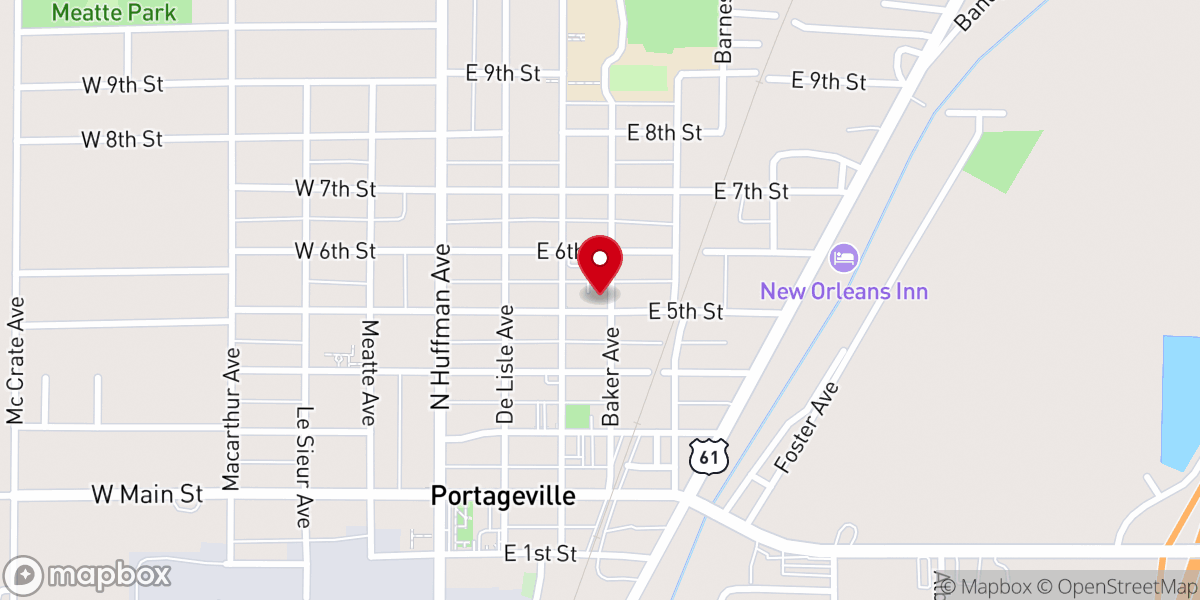 Map showing location of First Church of God Parsonage