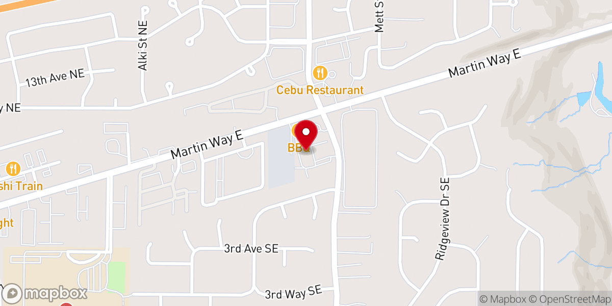 Map showing location of First Church of Lacey