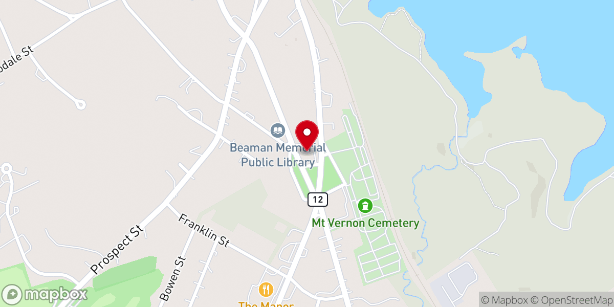 Map showing location of First Congregational Church of West Boylston
