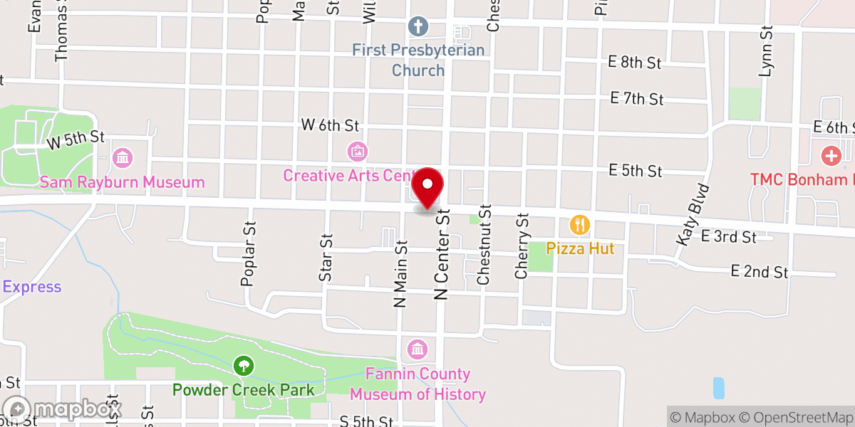 Map showing location of First Penecostal Church of God