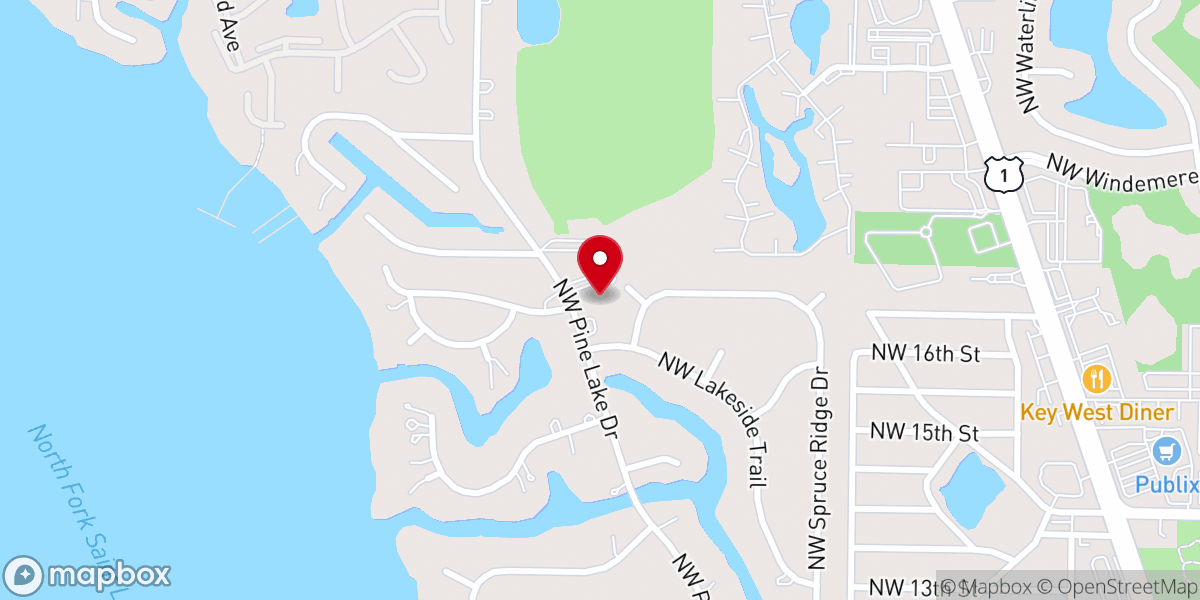 Map showing location of First Presbyterian Church of Stuart