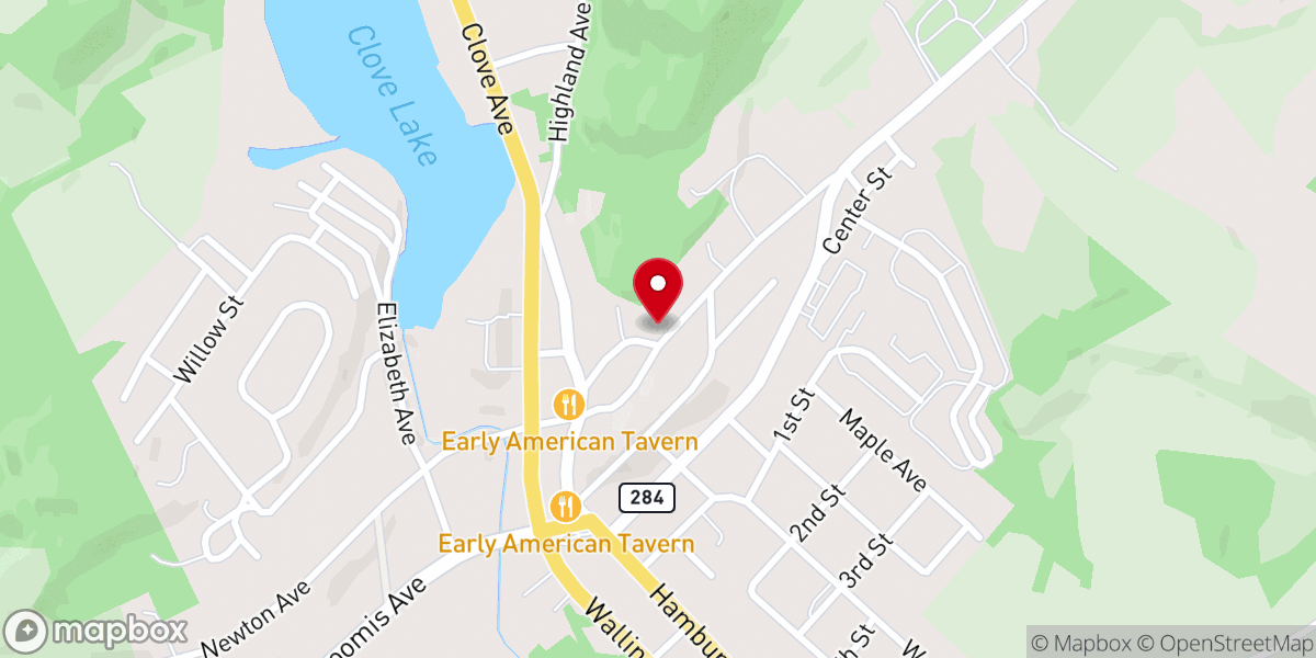 Map showing location of First Presbyterian Church of Sussex