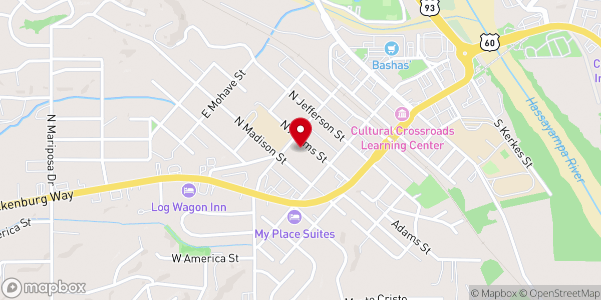 Map showing location of First Presbyterian Church of Wickenburg
