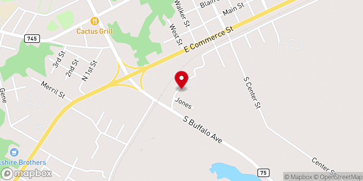 Map showing location of First St Holland Baptist Church