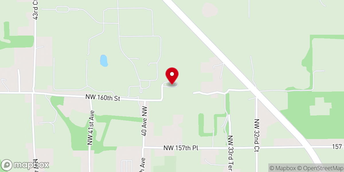 Map showing location of First Trinity Baptist Church