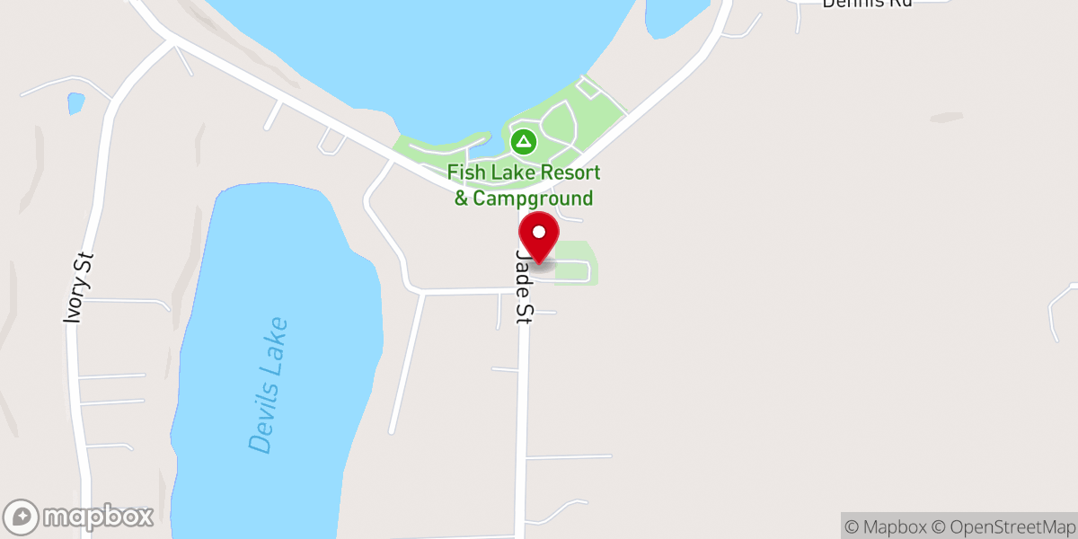 Map showing location of Fish Lake Chapel
