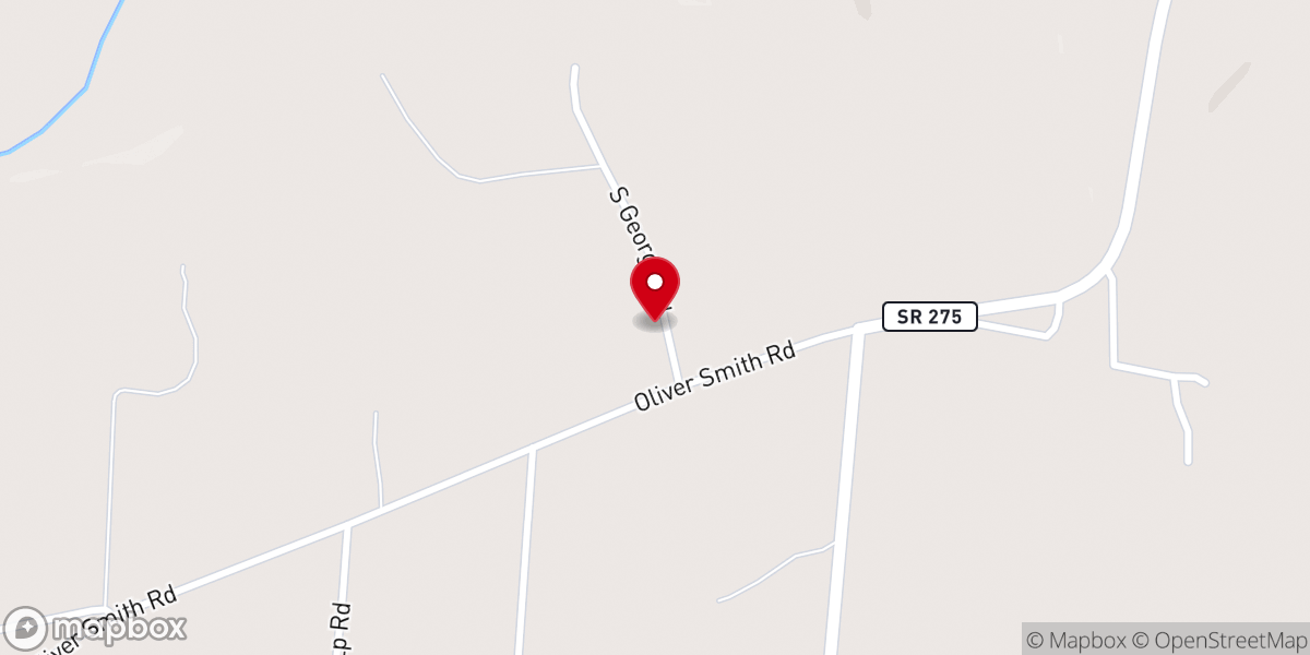 Map showing location of Flintville Holiness Church