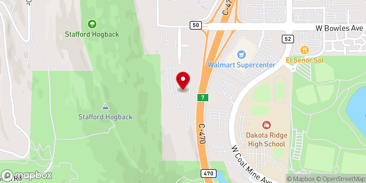 Map showing location of Foothills Bible Church