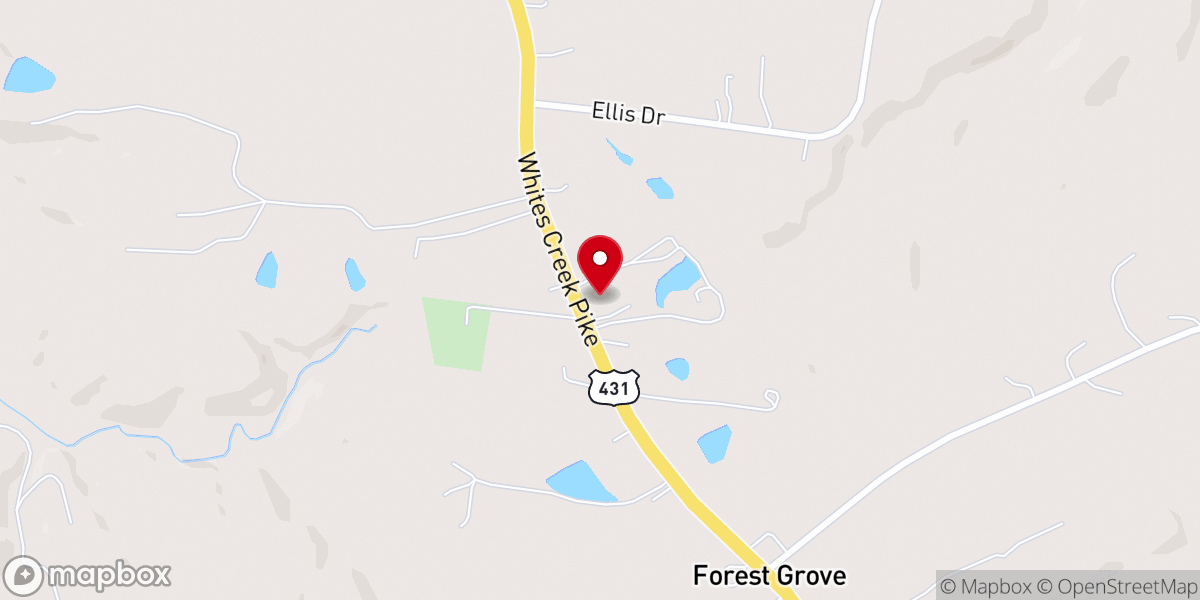Map showing location of Forest Grove United Methodist