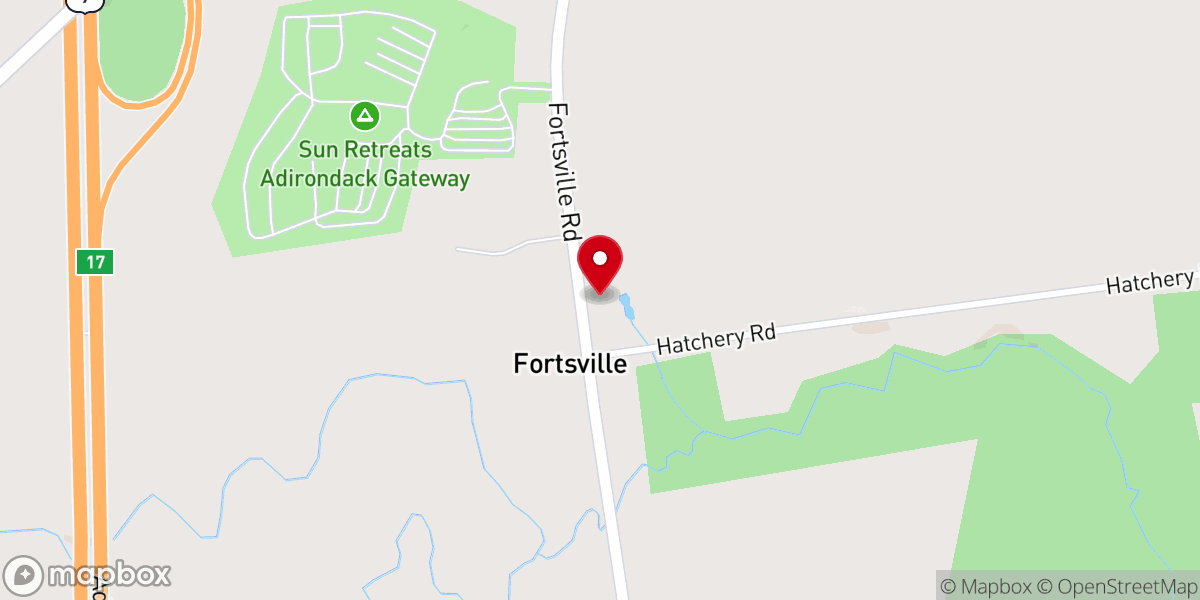 Map showing location of Fortsville Methodist Church