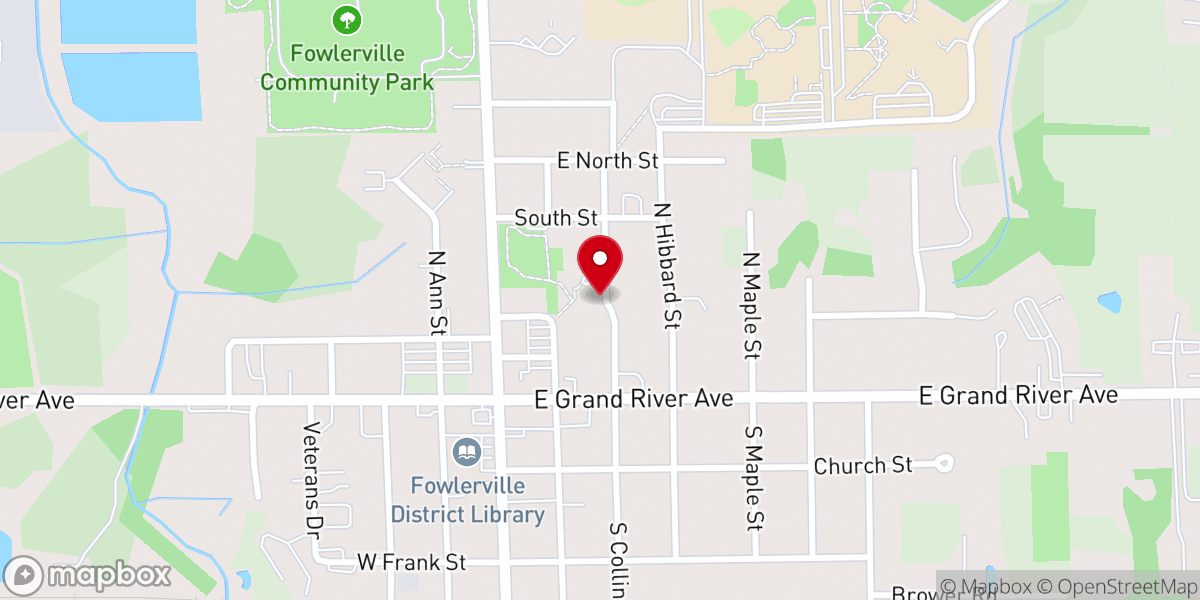 Map showing location of Fowlerville Freedom Center