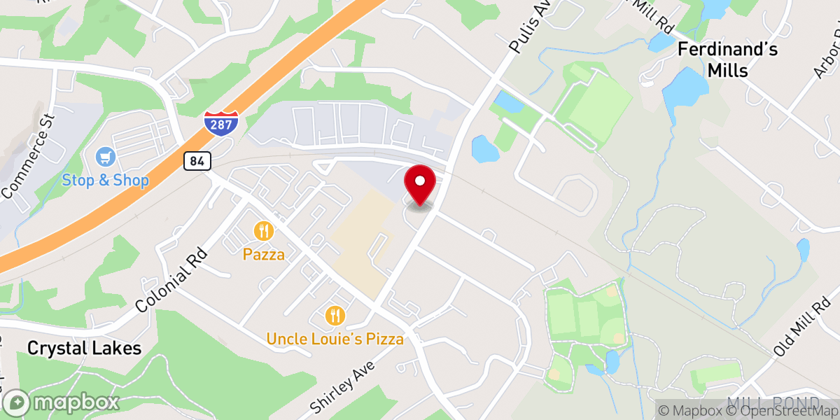 Map showing location of Franklin Lakes United Methodist