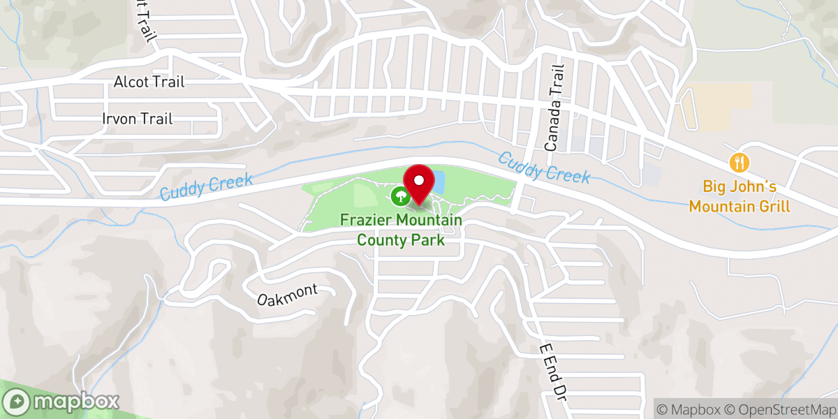 Map showing location of Frazier Mountain Park